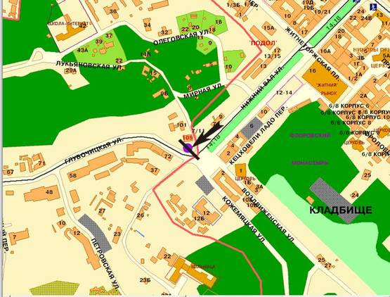 Схема рекламної площини за адресою вул. Глибочицька, 101