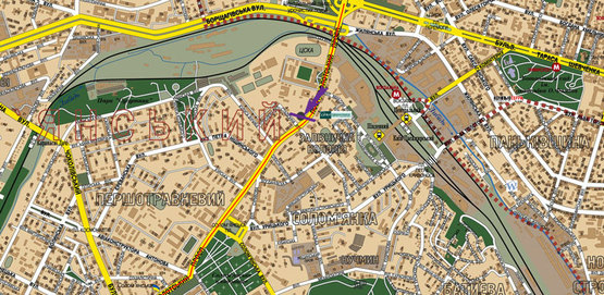 Схема рекламной плоскости по адресу пр. Повітрофлотський, 12/6