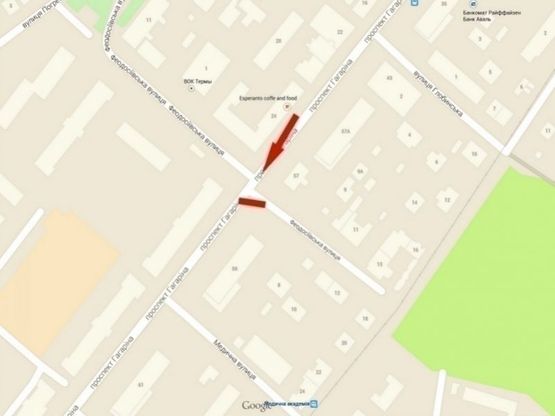 Схема рекламной плоскости по адресу пр-т. Гагаріна, 59/пр. Гагарина, 59 ресторан Confetti, ВУЗы, водно-оздоровительный комплекс Термы, ТЦ Нагорка, скролл 3,14х2,32