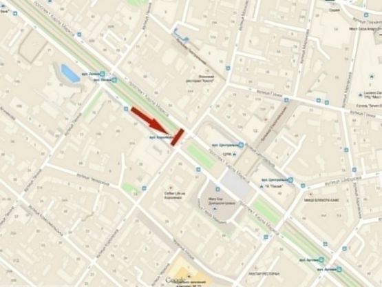 Схема рекламной плоскости по адресу пр-т. Д. Яворницького - вул. Короленка, ТЦ "Гранд Плаза", роллер 4х3/пр. К. Маркса - ул. Короленко, ТЦ "Гранд Плаза", роллер 4х3