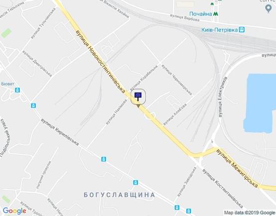 Схема рекламной плоскости по адресу Новоконстантиновская 1А/ в центр,на Подол (А2) СКРОЛЛЕР