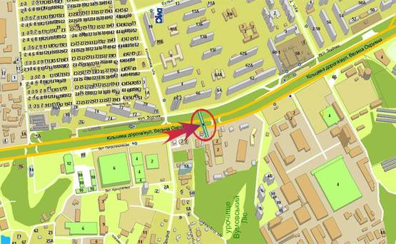 Схема рекламной плоскости по адресу Кільцева/"Білла",азс КЛО (розподілювач) на Одеську пл (А5) СКРОЛЛЕР