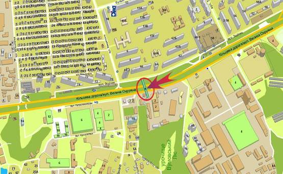 Схема рекламної площини за адресою Кільцева/"Білла",азс КЛО (розподілювач) к пр-ту Перемоги (А4) СКРОЛЛЕР