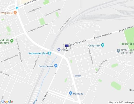 Схема рекламной плоскости по адресу Уманська/наліво,на б-р Чоколовський 40,направо,на КарДачи,О.Теліги,Петрівку (А5) СКРОЛЛЕР