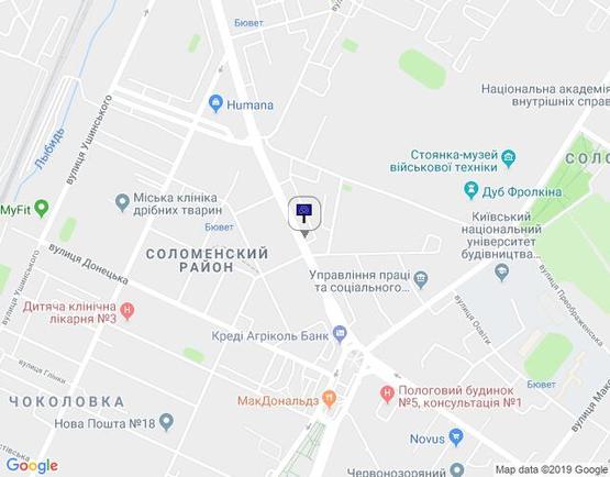 Схема рекламної площини за адресою Чоколівський б-р,18/напр.на пл.Космонавтів,Караваєві Дачи,вул.О Телігі (А2) СКРОЛЕР