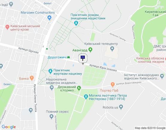 Схема рекламної площини за адресою вул.Ю.Ільєнко (Мельникова) 52/телевишка-на Лукьянівку,Поділ (А1) СКРОЛЕР