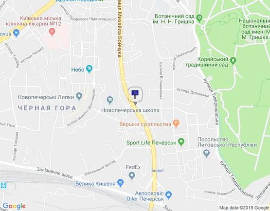 Схема рекламної площини за адресою вул.Михайла Бойчука (Киквидзе),27 /на Південний міст,пр-т Бажана (В) СКРОЛЕР