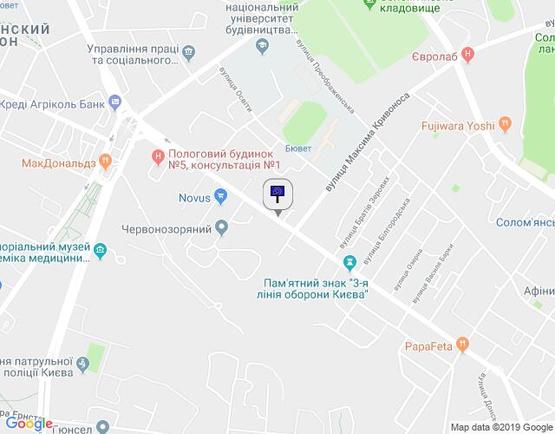 Схема рекламної площини за адресою пр-т Лобановського (Краснозвездный),23 /на Воздухофлотський пр-т.,вул.Зеленогорська (А4) СКРОЛЕР