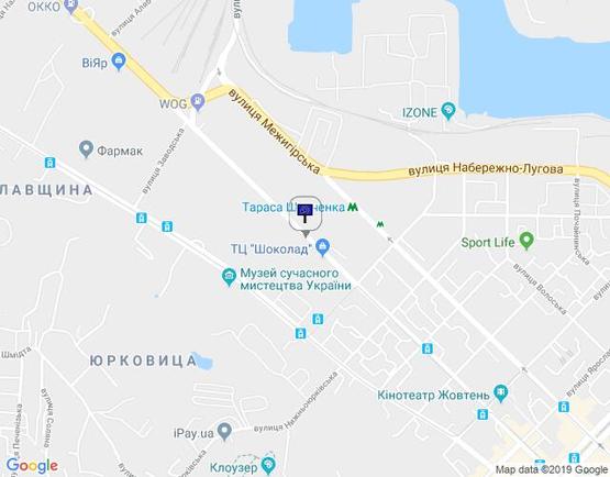 Схема рекламної площини за адресою вул.Константинівська 71/на В Вал,Контрактова площа (А4) СКРОЛЕР