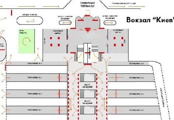 Схема рекламної площини за адресою Северный терминал