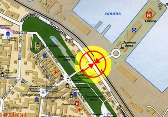 Схема рекламної площини за адресою Приморская ул., 6