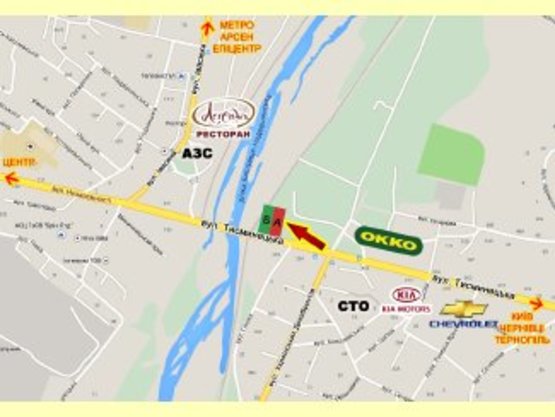 Схема рекламної площини за адресою Тисминецька - Івасюка нижній