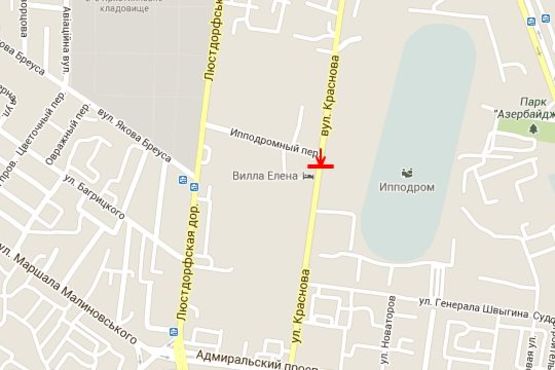 Схема рекламної площини за адресою Краснова вул., 2а (ліва)