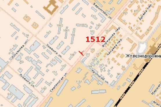 Схема рекламной плоскости по адресу Смілянська вул., 106