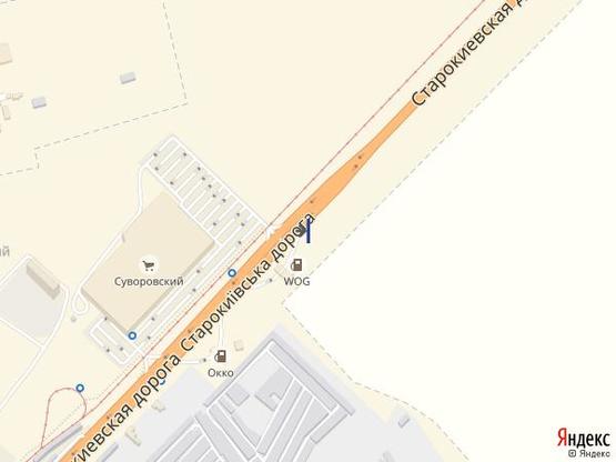 Схема рекламной плоскости по адресу Одесса - Николаев 18+350