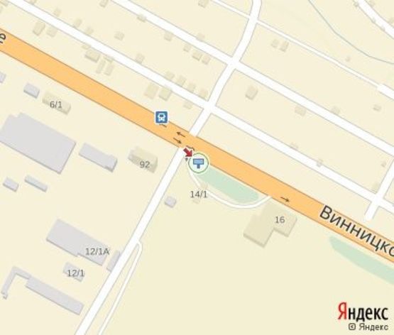 Схема рекламной плоскости по адресу Винницкое шоссе ул., АЗС "ANP" (ТЦ "Грандімпорт")