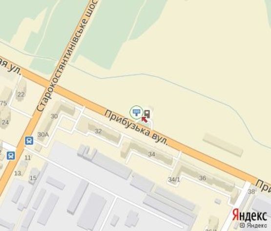 Схема рекламної площини за адресою Прибужская ул., 9, АЗС "ANP" в центр (100 м. до супермаркета "Вопак")