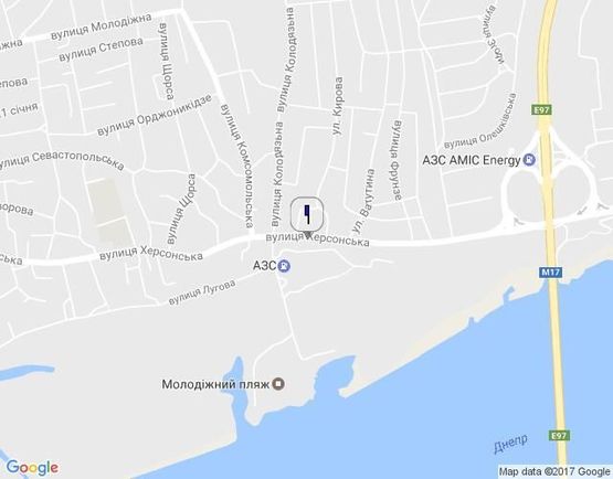 Схема рекламної площини за адресою Херсонская