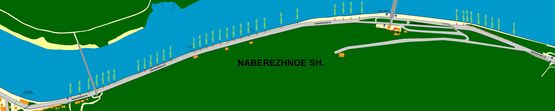 Схема рекламной плоскости по адресу Набережное шоссе (эл. опора № 23-24)