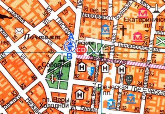 Схема рекламної площини за адресою Преображенская ул., 21