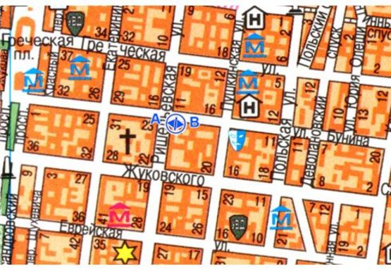 Схема рекламной плоскости по адресу Бунина №21 - Ришельевская А