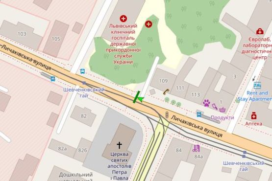 Схема рекламной плоскости по адресу Личаківська вул., 109