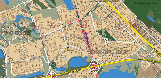 Схема рекламної площини за адресою ул. Ревуцкого,27