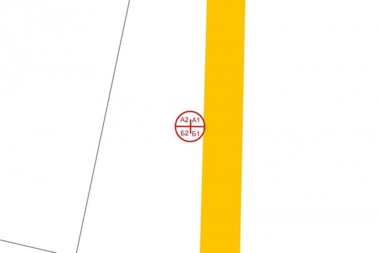 Схема рекламной плоскости по адресу Бориспольская  трасса, №3 (аллея в  Аэропорт) по ходу в Киев