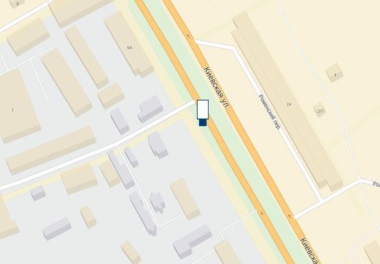 Схема рекламной плоскости по адресу перекресток ул. Киевской в р-н пер. Героев Бреста (в сторону мемориала "Вечно Живым")