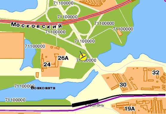 Схема рекламної площини за адресою Электриков ул., со стороны Московского пр-та, в сторону Подола, возле АЗС Золотой Гепард