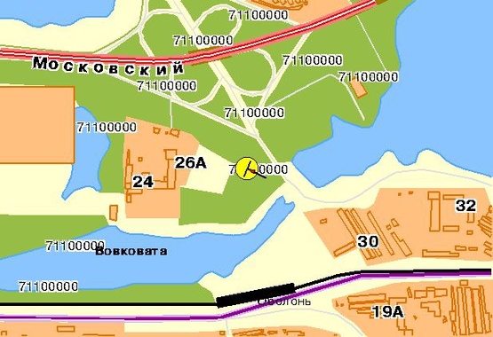 Схема рекламной плоскости по адресу Электриков ул., в сторону Московского пр-та, с Подола, возле АЗС Золотой Гепард