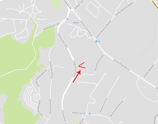 Схема рекламної площини за адресою Подольский спуск (видимое поле 3х12)