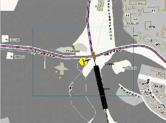 Схема рекламной плоскости по адресу Стеценка ул., возле ул.Щусева