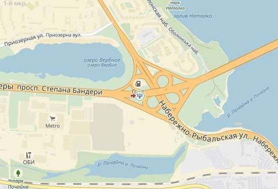 Схема рекламной плоскости по адресу Московский пр-т, возле пр-та Героев Сталинграда