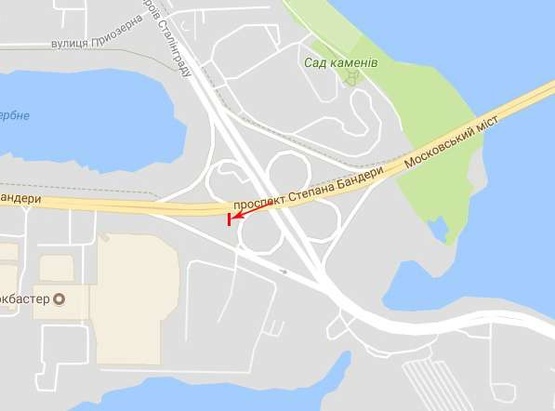 Схема рекламной плоскости по адресу Московский пр-т, возле пр-та Героев Сталинграда