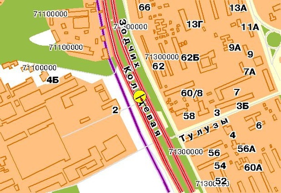Схема рекламної площини за адресою Кольцевая дорога 23, в сторону пр-та 50-летия Октября, пр-та Победы, от Одесской пл.