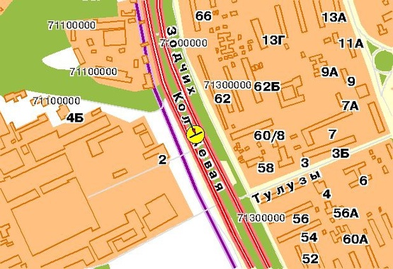 Схема рекламної площини за адресою Кольцевая дорога 23, к Жулянскому мосту, от пр-та 50-летия Октября, пр-та Победы, в сторону Одесской пл.