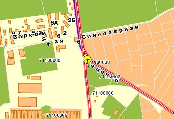 Схема рекламної площини за адресою Палладина Академика пр-т, возле ул.Стеценка, на треугольнике, со стороны ст.м.Академгородок