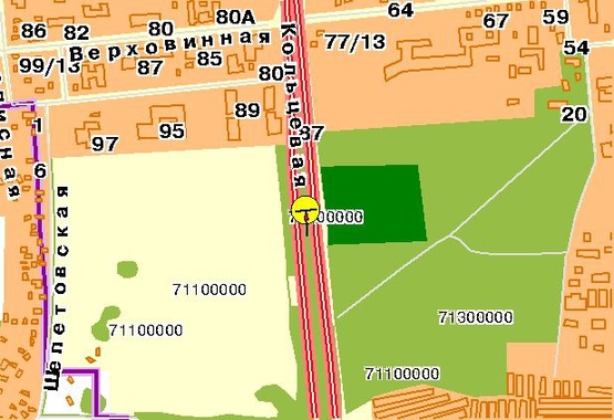 Схема рекламной плоскости по адресу Кольцевая дорога 28, в сторону пр-та Победы, ст.м.Академгородок