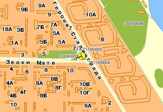 Схема рекламной плоскости по адресу Героев Сталинграда пр-т, со стороны ул.Мате Залки, на транспортной развязке