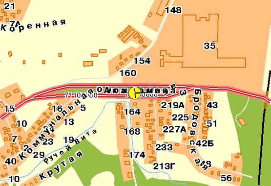 Схема рекламной плоскости по адресу Заболотного ул., возле ул.Червонопрапорной, в сторону Одесской пл., рядом табачная фабрика, на разделите