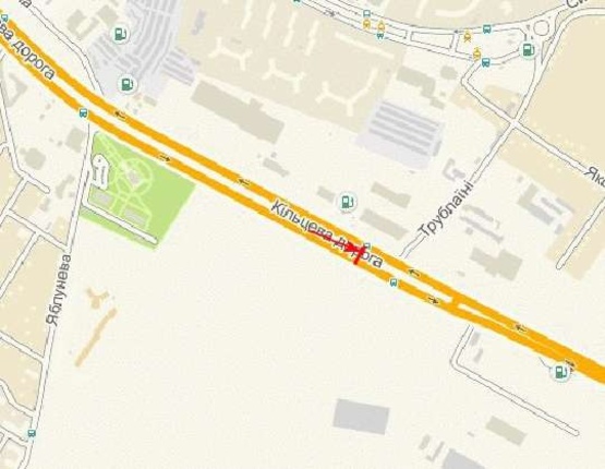 Схема рекламної площини за адресою Кольцевая дорога /ул. Трублаини