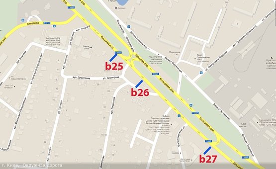 Схема рекламної площини за адресою г. Киев, Большая Окружная, рынок Столичный