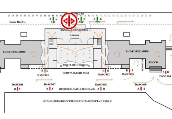 Схема рекламной плоскости по адресу Платформа №1