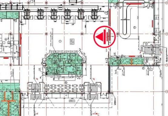 Схема рекламной плоскости по адресу Центральный холл (Терминал D)