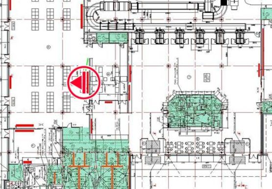 Схема рекламной плоскости по адресу Зал ожидания и вылета, 1 этаж (Терминал D)