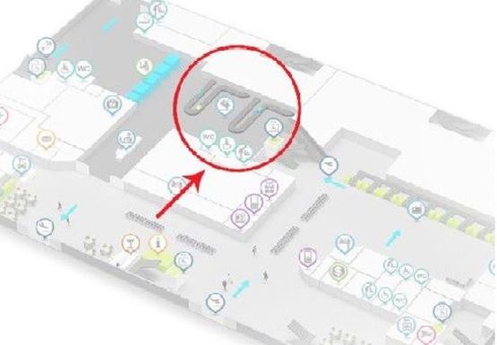 Схема рекламної площини за адресою Терминал А