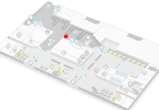 Схема рекламной плоскости по адресу Зал получения багажа, 1 этаж (Терминал А)