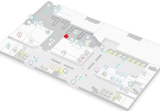 Схема рекламной плоскости по адресу Зал получения багажа, 1 этаж (Терминал А)