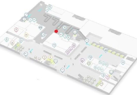 Схема рекламной плоскости по адресу Зал получения багажа, 1 этаж (Терминал А)